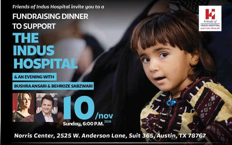 Fundraising dinner in New Jersey to support Indus Health Network with Bushra Ansari