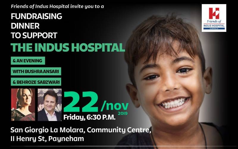 Fundraising dinner in Adelaide to support Indus Health Network with Bushra Ansari and Behroze Sabzwari