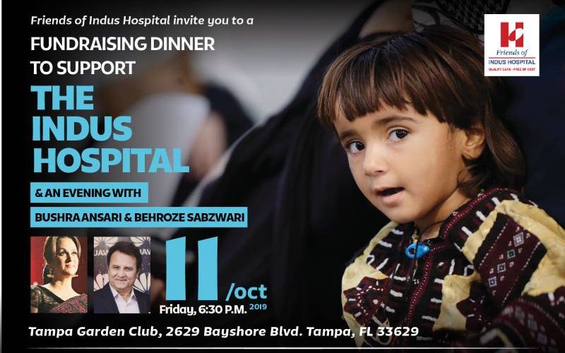 Fundraising dinner in Tampa to support Indus Health Network with Bushra Ansari and Behroze Sabzwari
