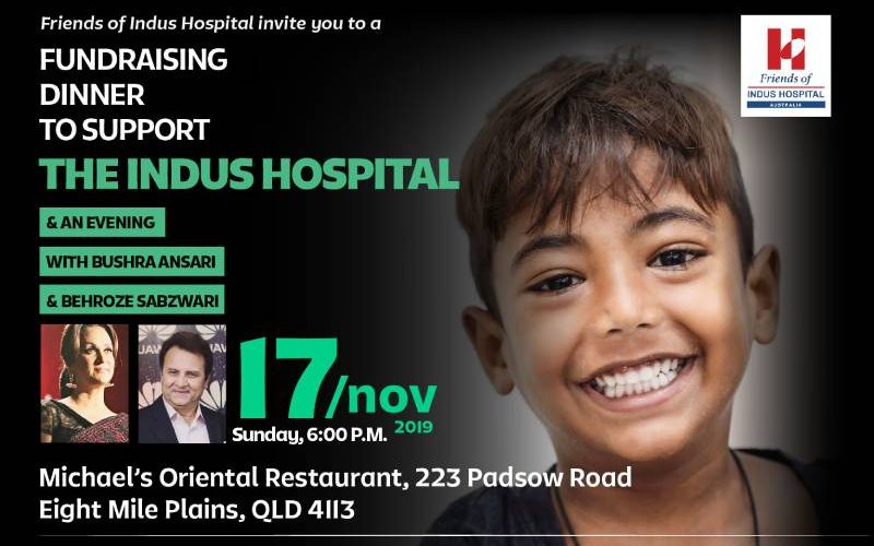 Fundraising dinner in Brisbane to support Indus Health Network with Bushra Ansari and Behroz Sabzwari