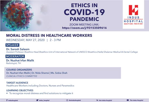 Ethics In COVID-19 Pandemic – Moral Distress In Healthcare Workers