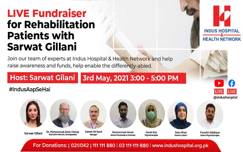 Live Fundraiser for Rehabilitation Patients with Sarwat Gillani