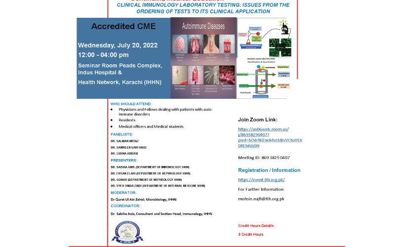 CME Workshop on Clinical Immunology Laboratory Testing